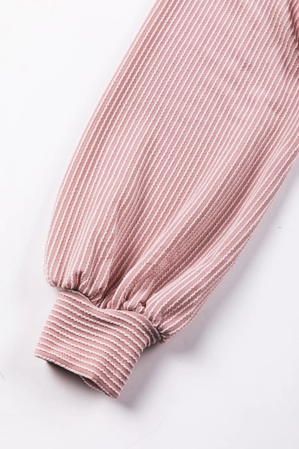 Texture V-Neck Long Sleeve Sweatshirt - Byyde