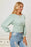 Boat Neck Lantern Sleeve Blouse - Byyde