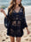 Lace V-Neck Three-Quarter Sleeve Cover Up - Byyde