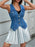 V-Neck Button-Front Denim Vest - Byyde