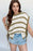 Stripe Tie Open Side Sweater Knitted Top - Byyde