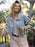 Distressed Striped Long Sleeve Denim Jacket - Byyde