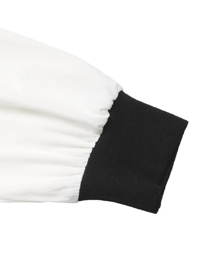 Two Tone Pleated Long Sleeve Shirt Dress - Byyde