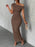Asymmetrical One Shoulder Bodycon Maxi Dress - Byyde