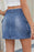 Criss-Cross Waist Detail Denim Mini Skirt - Byyde