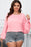 Plus Size Lantern Sleeve Dropped Shoulder Blouse - Byyde
