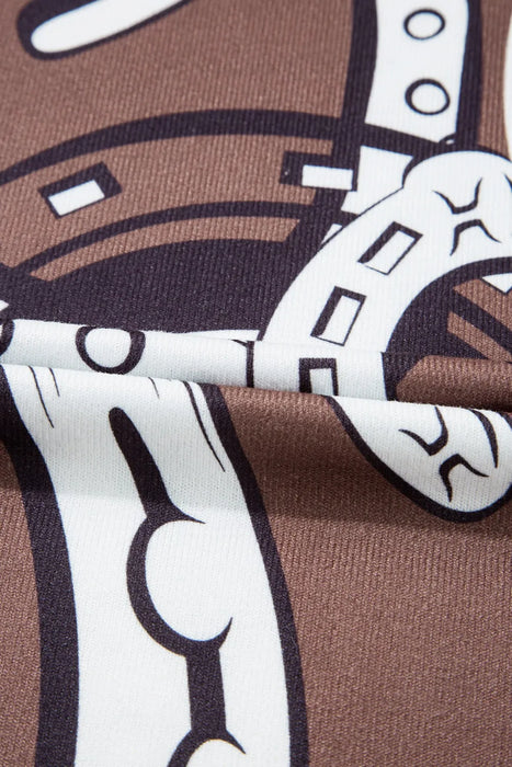 Printed Round Neck Short Sleeve T-Shirt - Byyde