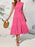 Frill Mock Neck Ruffled Cap Sleeve Midi Dress - Byyde