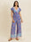 Printed V-Neck Wide Leg Jumpsuit - Byyde