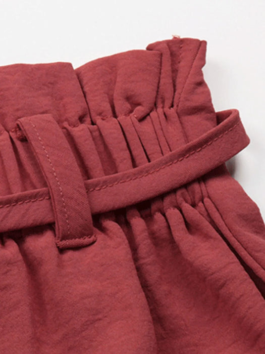 Tied Solid Color Shorts - Byyde