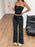 Strapless Crop Top and Wide Leg Pants Set - Byyde