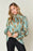 Double Take Full Size Printed Smocked Long Sleeve Blouse - Byyde