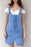 Button Front Denim Overall Shorts with Front Pockets - Byyde