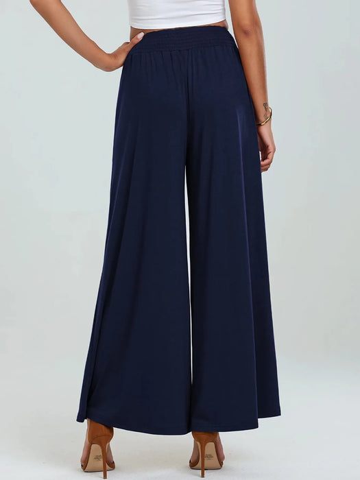 High-Waisted Wide Leg Pants with Pockets - Byyde
