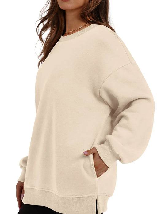 Oversized Long Sleeve Crewneck Sweatshirt - Byyde
