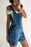 Button Front Denim Overall Shorts with Front Pockets - Byyde