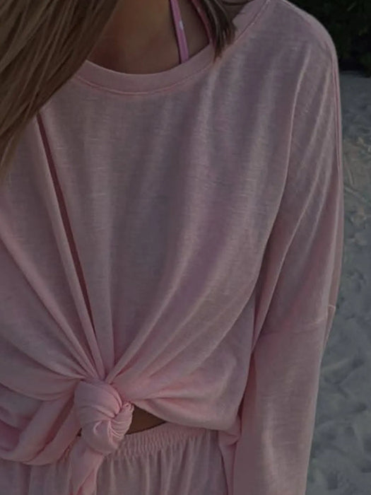 Knotted Long Sleeve T-Shirt - Byyde