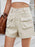 High Waist Cargo Denim Shorts with Multi Pockets - Byyde