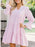 Striped Tiered Flounce Sleeve Shirt Dress - Byyde
