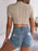 Cable Knit Openwork Round Neck Knit Top - Byyde