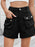 High Waist Cargo Denim Shorts with Multi Pockets - Byyde