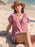 Printed V-Neck Short Sleeve Romper - Byyde
