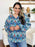 Double Take Full Size Printed Balloon Sleeve Blouse - Byyde