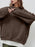 Round Neck Dropped Shoulder Long Sleeve Sweatshirt - Byyde