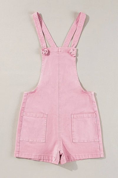Knot Straps Denim Overalls with Pockets - Byyde