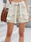 High Waist Belted Cargo Denim Shorts - Byyde
