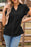 Short Sleeve Notched Blouse - Byyde