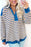 Striped Johnny Collar Long Sleeve Sweatshirt - Byyde