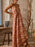 Printed Halter Neck Maxi Cami Dress - Byyde
