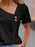 Eyelet Asymmetrical Short Sleeve T-Shirt - Byyde