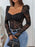 Perfee Sweetheart Neck Long Sleeve Lace Bodysuit - Byyde