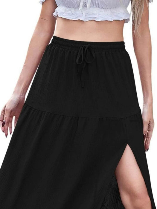 Full Size Slit Maxi Skirt Plus Size - Byyde