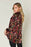 Double Take Full Size Printed Button Up Long Sleeve Shirt - Byyde