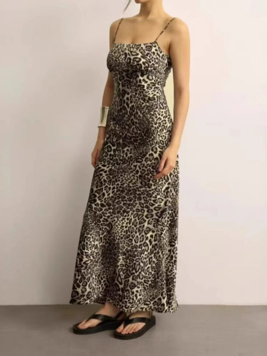 Leopard Print Cami Maxi Dress - Byyde