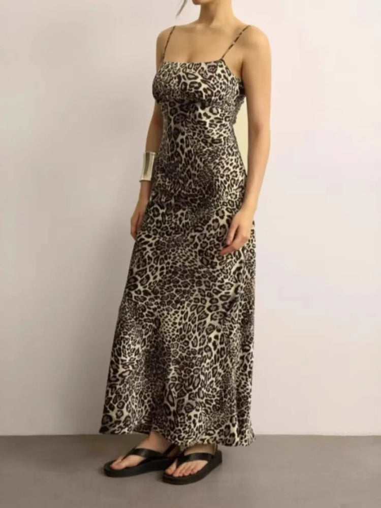 Leopard Print Cami Maxi Dress - Byyde