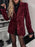 Sequin Lapel Collar Long Sleeve Blazer - Byyde