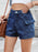High Waist Cargo Denim Shorts - Byyde