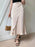 Asymmetric Wrap Midi Skirt with Fluted Hem - Byyde