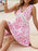Printed V-Neck Sleeveless Mini Dress - Byyde