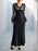 Lace V-Neck Long Sleeve Maxi Dress - Byyde