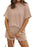 Full Size Ribbed Short Sleeve Top and Shorts Two-Piece Set Plus Size - Byyde