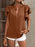 Ruffle Sleeve Notched Blouse - Byyde