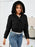 Pocketed Long Sleeve Cropped Hooded Winter Coat - Byyde