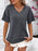 Mandy V-Neck Dropped Shoulder T-Shirt - Byyde