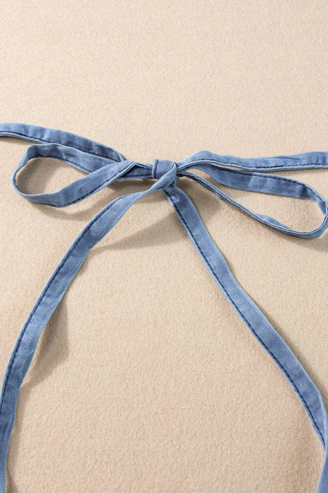 Square Neck Denim Overalls with Pockets - Byyde