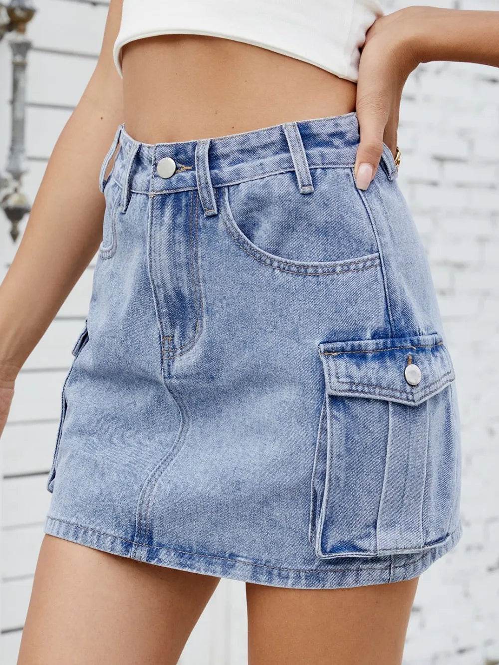 Cargo Denim Skirt - Byyde